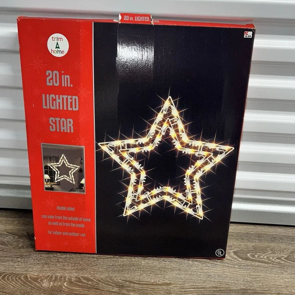 Lighted Star Christmas Window Silhouette Decoration 20